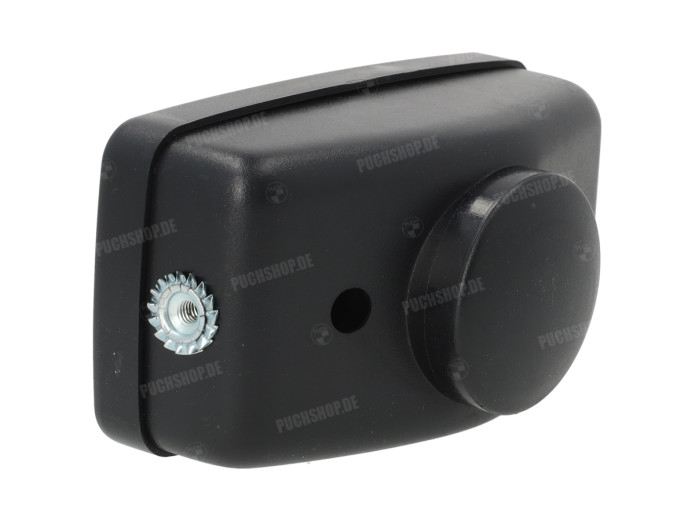 Koplamp vierkant 142mm zwart GUIA met geel glas
